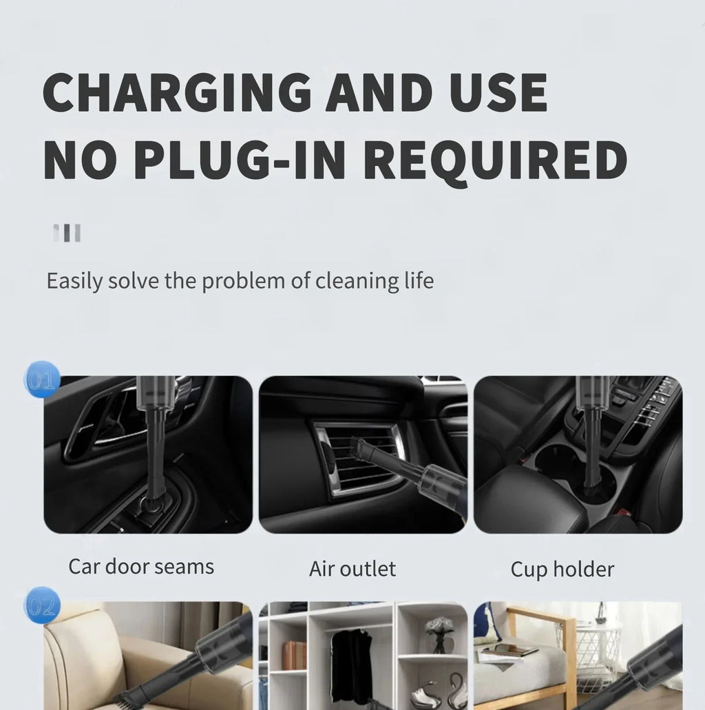 CENRR 98000PA Powerful Mini Car Vacuum Cleaner Cordless Wireless Car Cleaner HandHeld Portable Vacuum Cleaner Air Gun