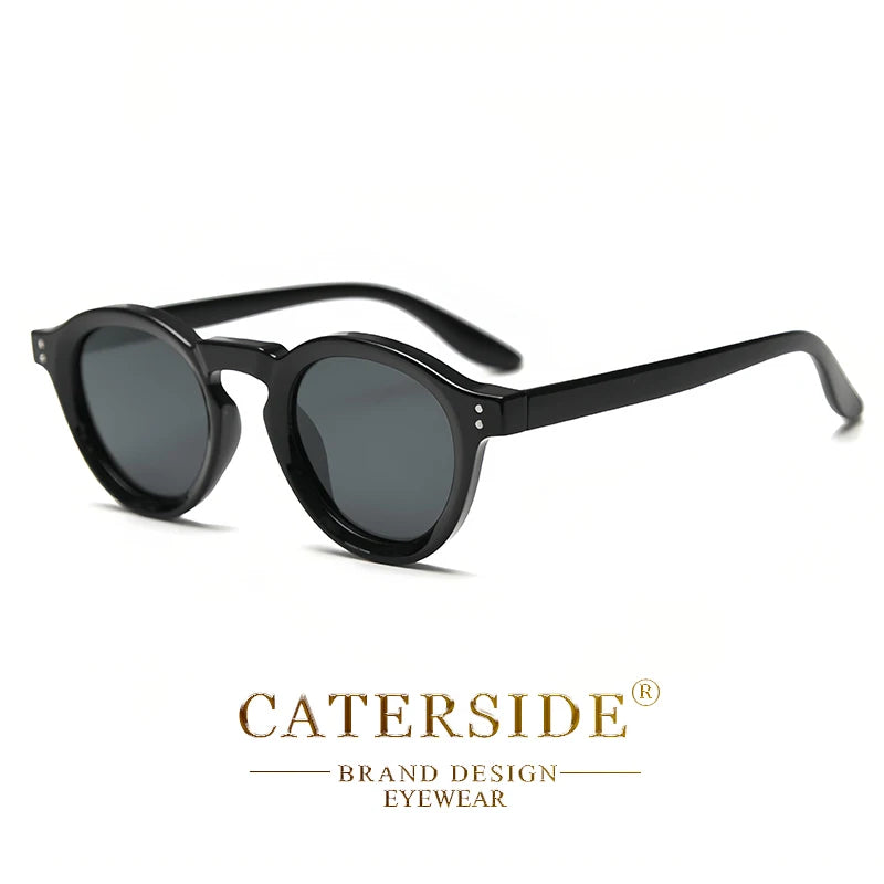 CATERSIDE Round Polarized Sunglasses Men Vintage TR90 Frame High-Quality Sun Glasses for Women Driving Fishing Eyewear UV400