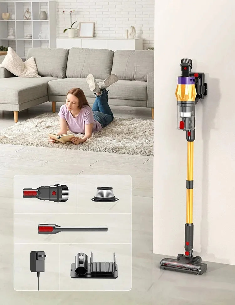 2025 MPQU V18 50kPa 550W Wireless Vacuum Cleaner Touch Control Screen Removable Battery 3 Power Mode Rechargeable Vacuum Cleaner