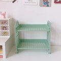 Desktop Stationery Rack Storage Holder Multi-Functional Plastic Shelf Makeup Organizer Office Dormitory Desk Organizer Shelf