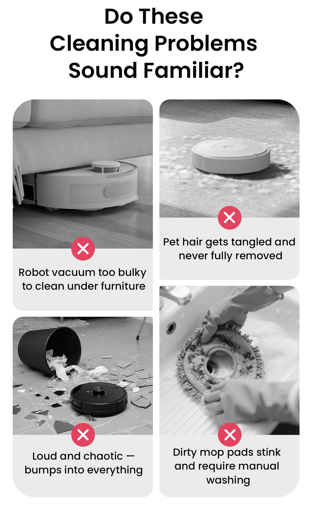 Lefant M3 Max Robot Vacuum, Robot Vacuum and Mop, 20000Pa Suction, Anti-Tangle Brushes, Dual Spinning Mop, Auto Mop Washing