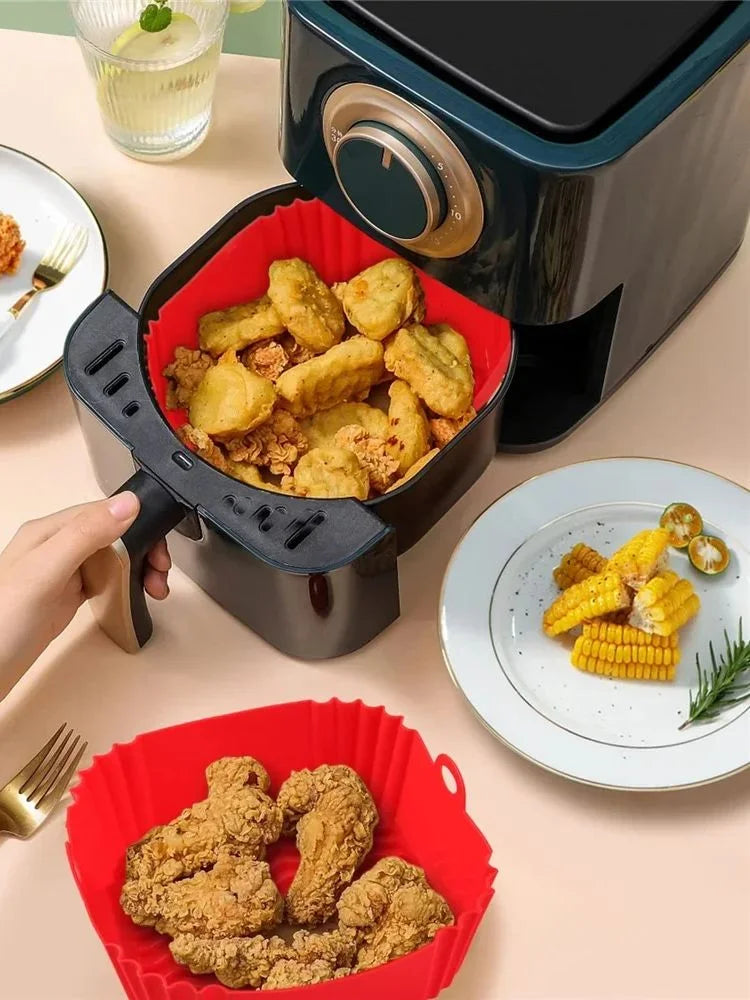 Plateau silicone réutilisable pour air fryer et four