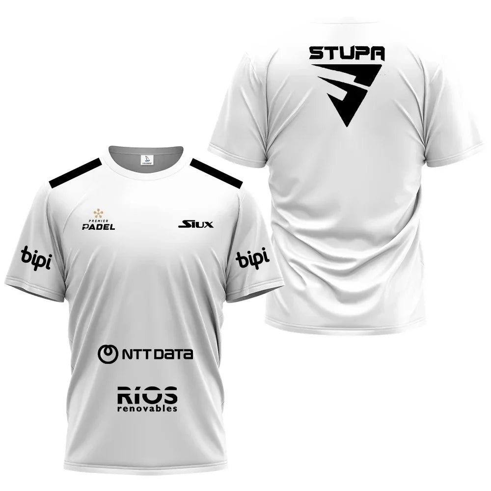 PADEL Wear - Men's Padel Sports T-Shirt, Short-Sleeve Quick-Dry Breathable T-Shirt, Fitness Series, Summer