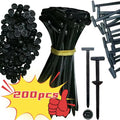 200/100/50Pcs Self-Locked Nylon Cable Tie Push Clips Wire Tie Released Zip Straps Car Pipe Cable Fastener Bundle Fixed Binding