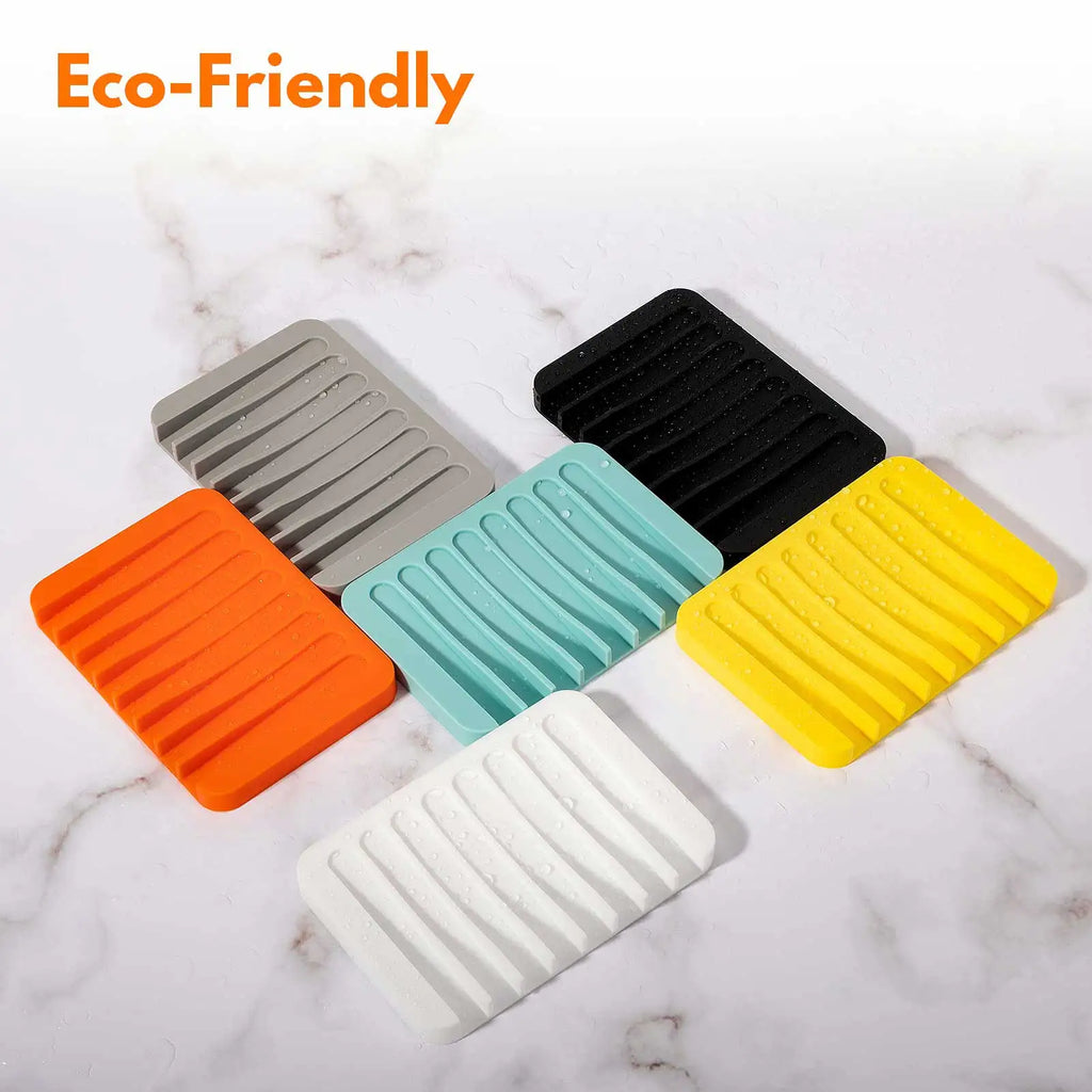 Porte-savon silicone antidérapant avec égouttoir