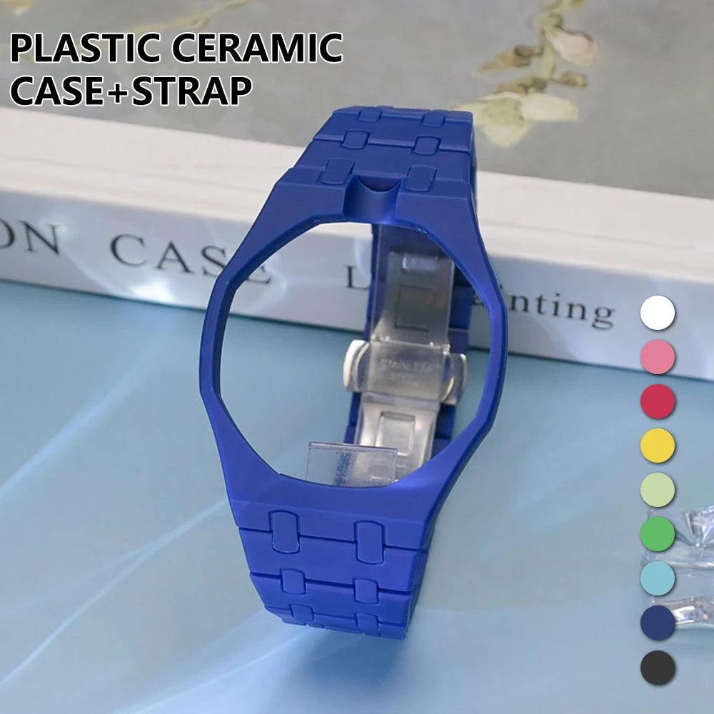 Luxury Modification Kit for Swatch X AP Royal POP Plastic Ceramics Watch Case Strap Pocket Changer To Wristwatch