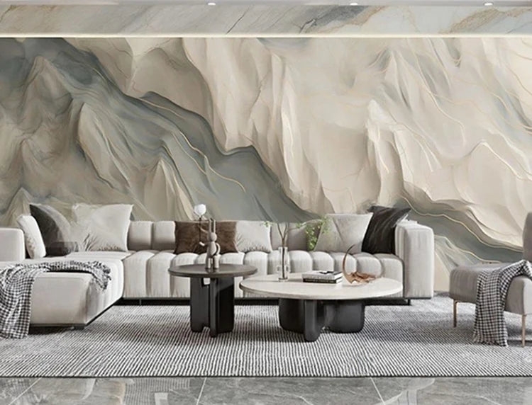 Custom Modern Abstract Line Art 3D Geometric Mural Wallpaper Wall Coverings for Living Room TV Sofa Feature Wall Interior Decor
