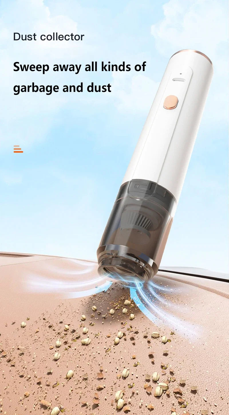 Portable Mini Handheld Vacuum Cleaner 3-in-1 Suction/Blow/Water Absorption Strong Suction for Car Coffee Powder Desktop Cleaning