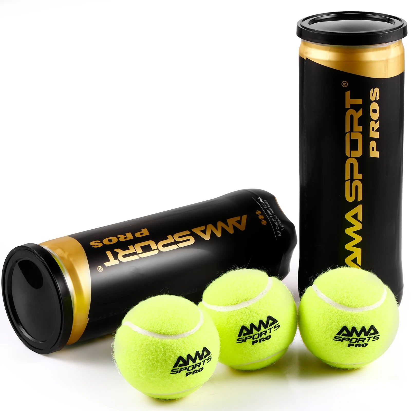 Padel Balls Pack of 3-Durable Tournament Grade Padel Balls - Optimal Bounce Padel Balls for Professional and Amateur Players