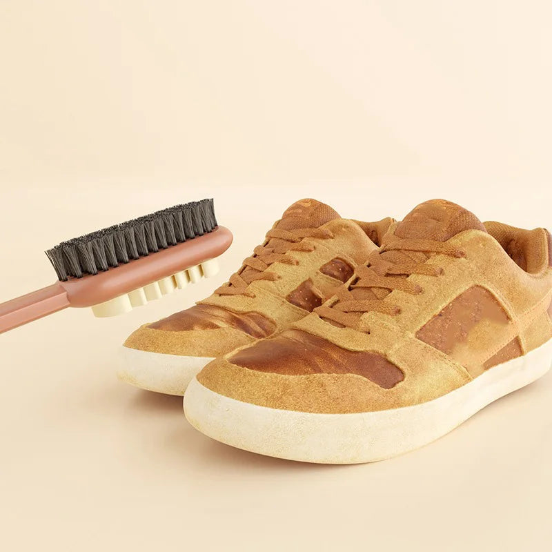 Brosse et gomme 2 en 1 pour chaussures en daim et nubuck, outil de nettoyage multifonction