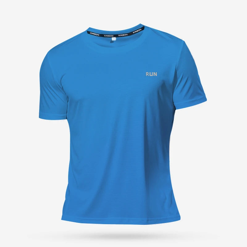 Sport Shirt  2024 Summer New 100% Polyester White Solid T Shirt Men Causal O-neck Basic T-shirt Male High Quality Running Tops