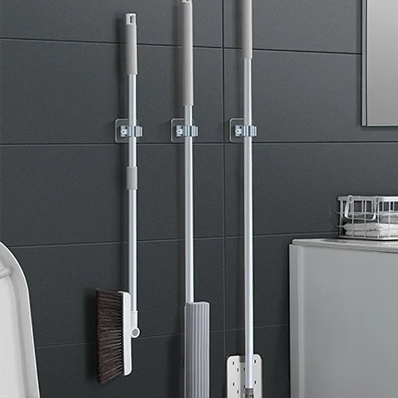 Range-serpillière mural à ventouse pour salle de bain, support balai et serpillière étanche sans trace