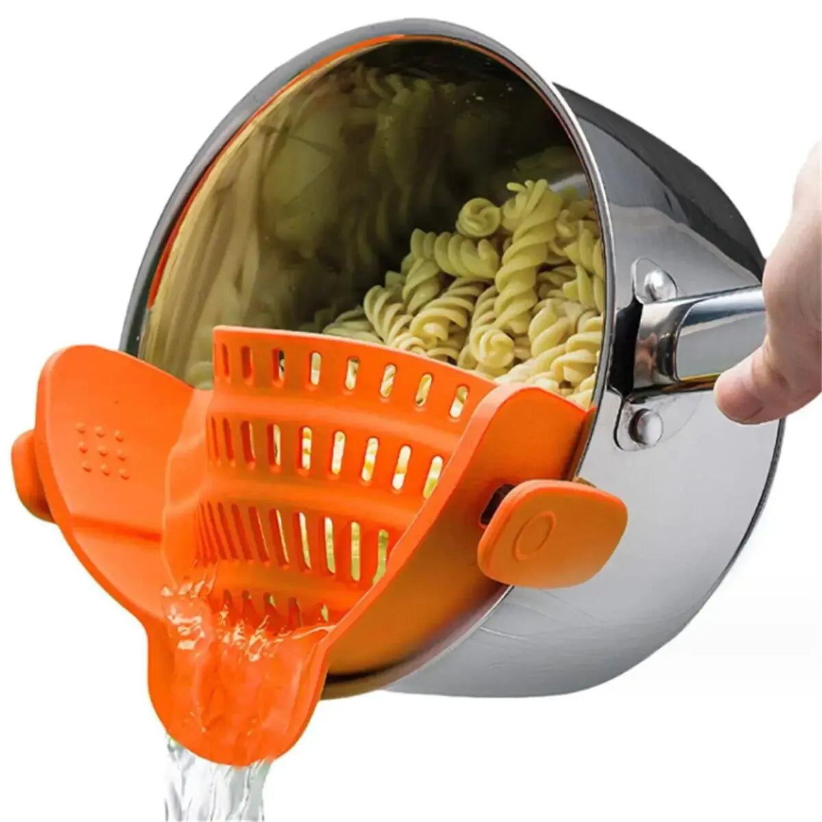 Passoire clip silicone ajustable pour casseroles et saladiers