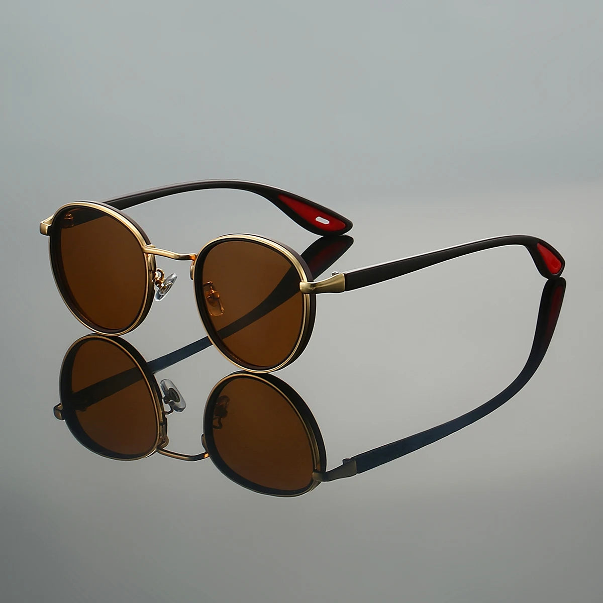 GM LUMIAS Vintage Round Sunglasses Men 2025 New Punk Fashion Shades Women Trendy Luxury Brand Design Casual Anti-UV Sun Glasses