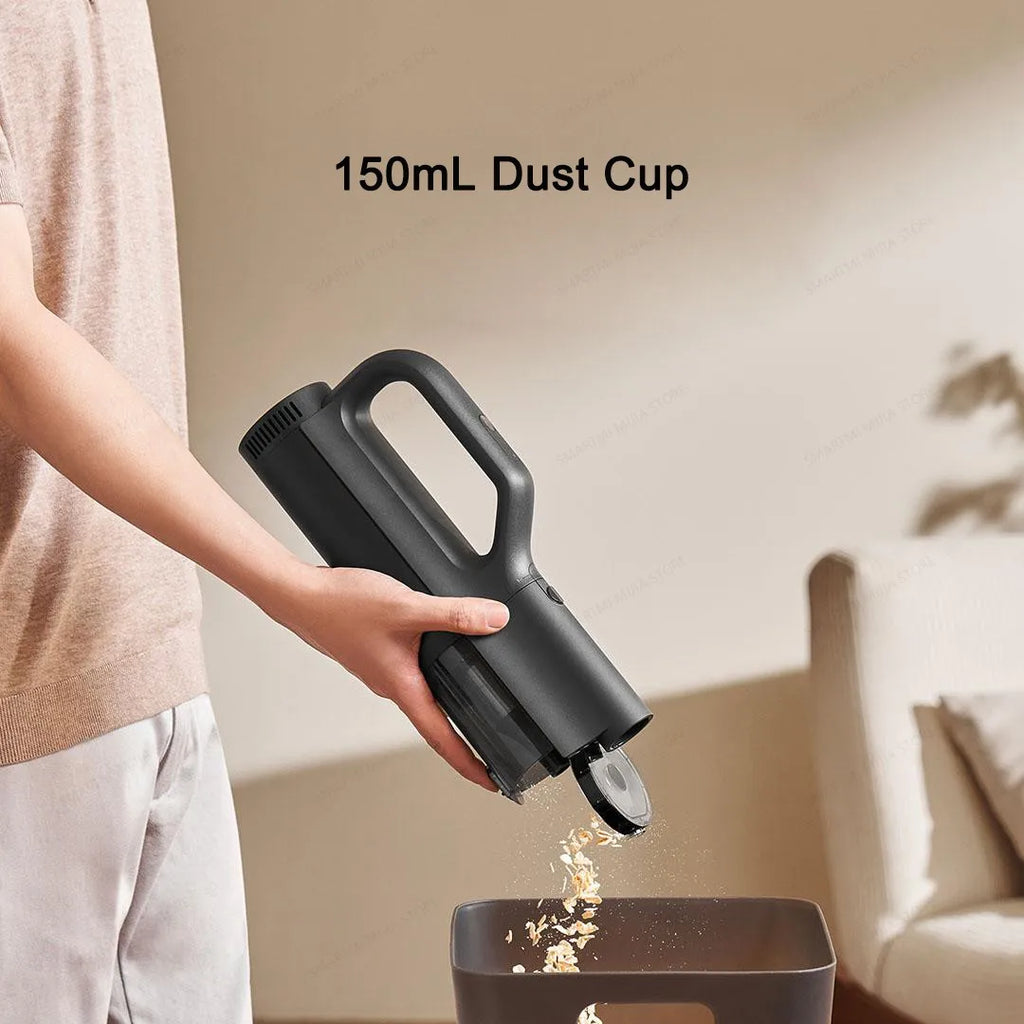 MIJIA Car Vacuum Cleaner 21kPa Suction,Type-C Fast Charg,150mL Dust Cup,For Home Wireless Vacuum Cleaners,2400mAh Battery