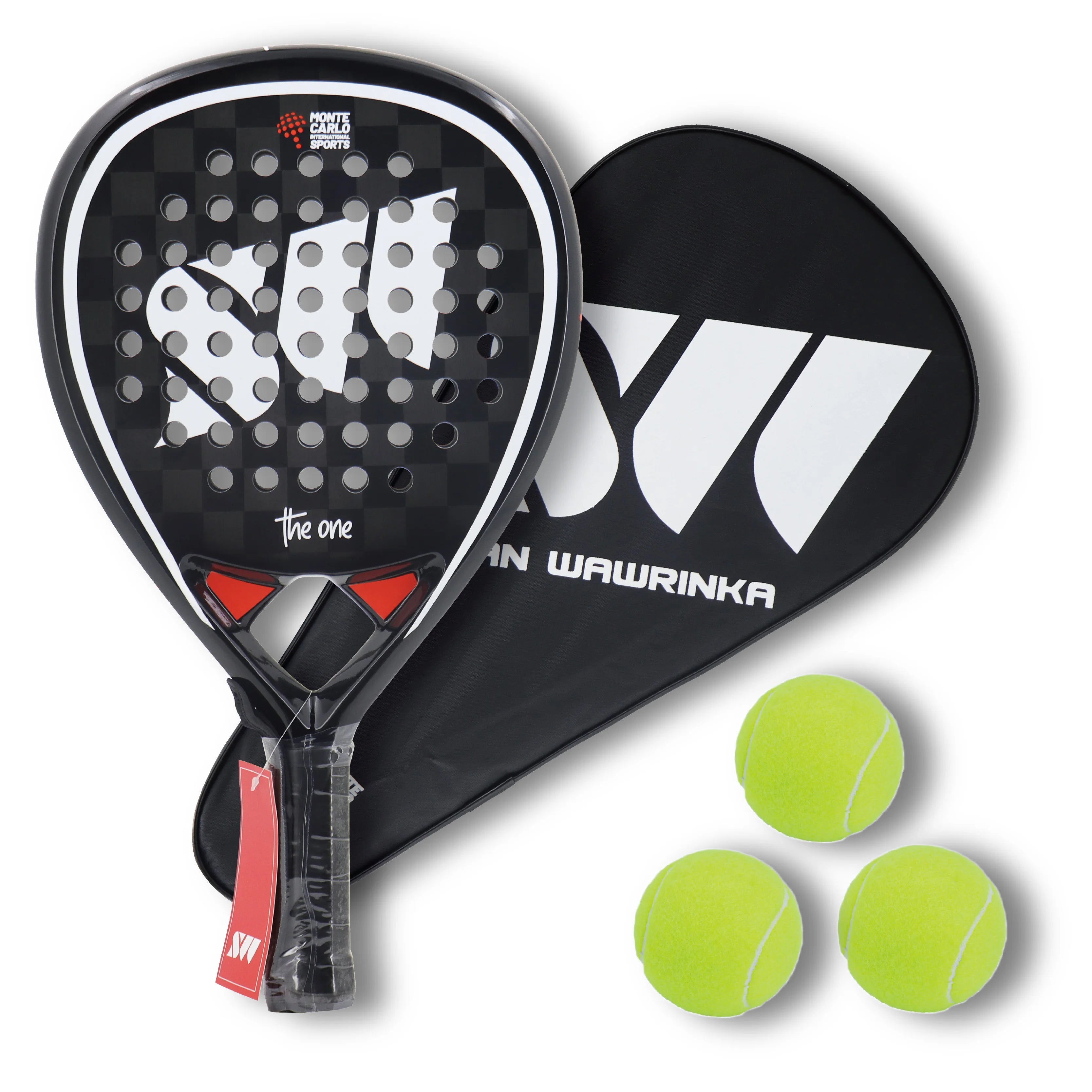 Padel Paddle 3K/18K Carbon Fiber EVA Soft Surface Teardrop Shape with Bag Round Raquette Racket