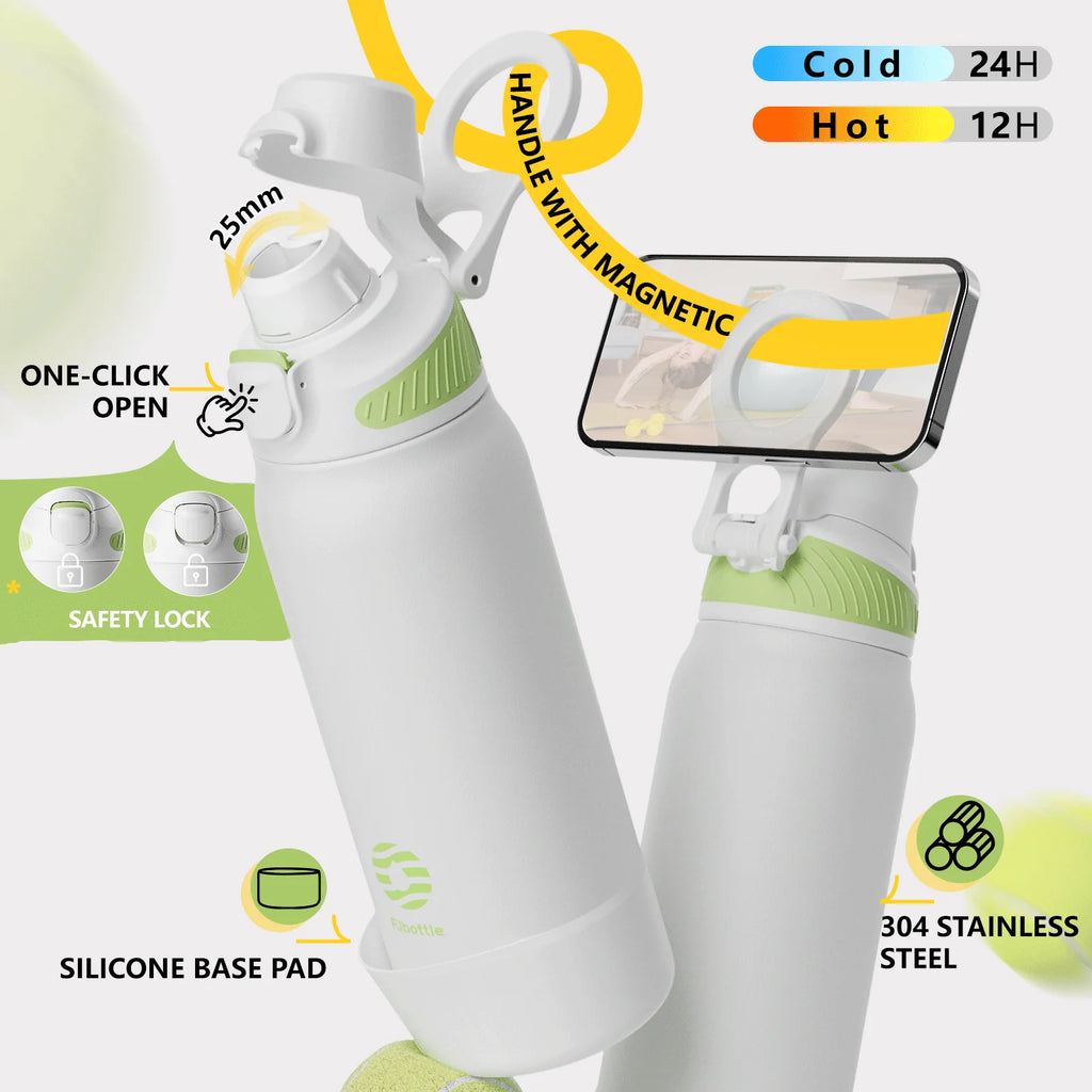 Fjbottle Magnetic Thermal Water bottle Leakproof Portable Thermo bottle For Sports Travel Camping 600ml/1000ml