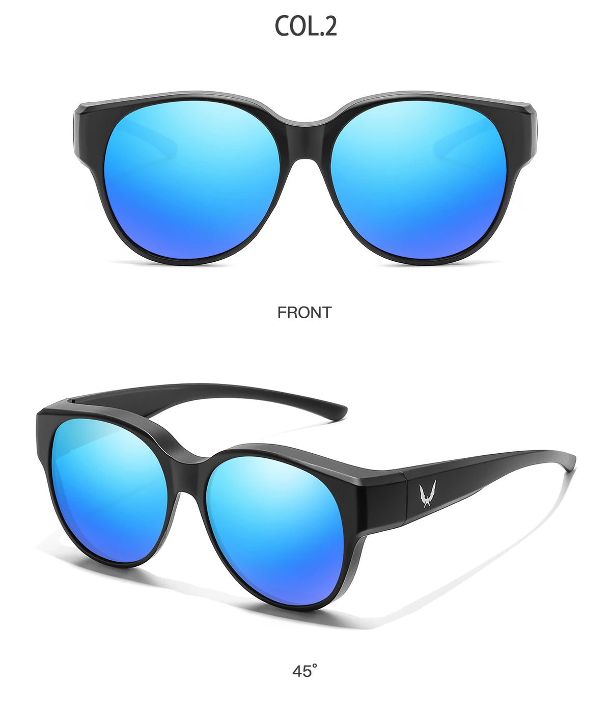Men and Women's Fashion Round Over Sunglasses Daily Wear Cycling Shopping Fishing Running Glasses Unisex UV400 Eyewear