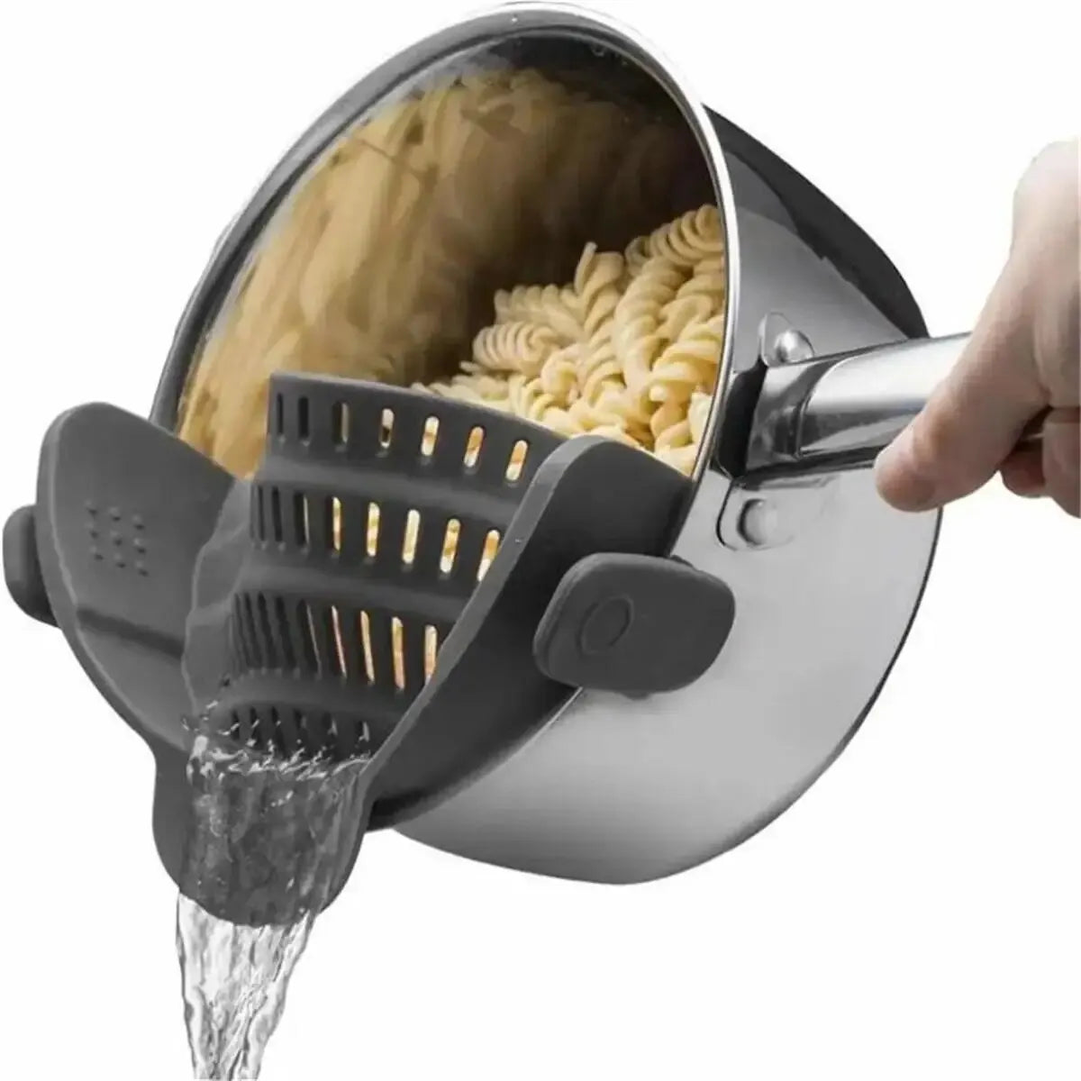 Passoire clip silicone ajustable pour casseroles et saladiers