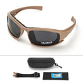 New 4 Lens Tactical Goggles - Polarized Windproof & Dustproof Safety Glasses for Outdoor Sports (Climbing, Cycling, Fishing)