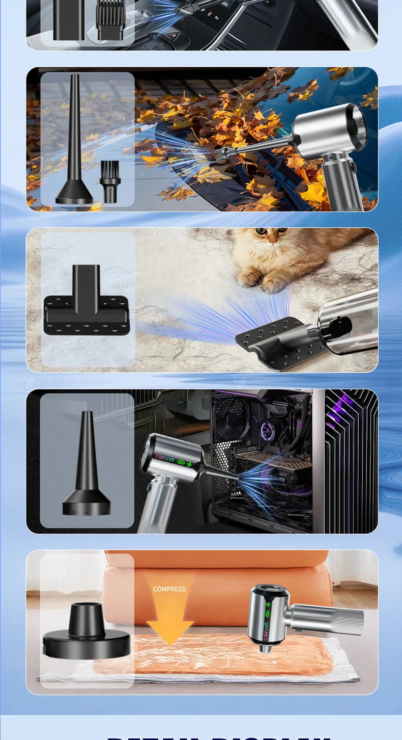 CENRR New Car Vacuum Cleaner Powerful Mini Portable Vacuum Cleaner for Home Appliance Handheld Blower Gift a Birthday Present