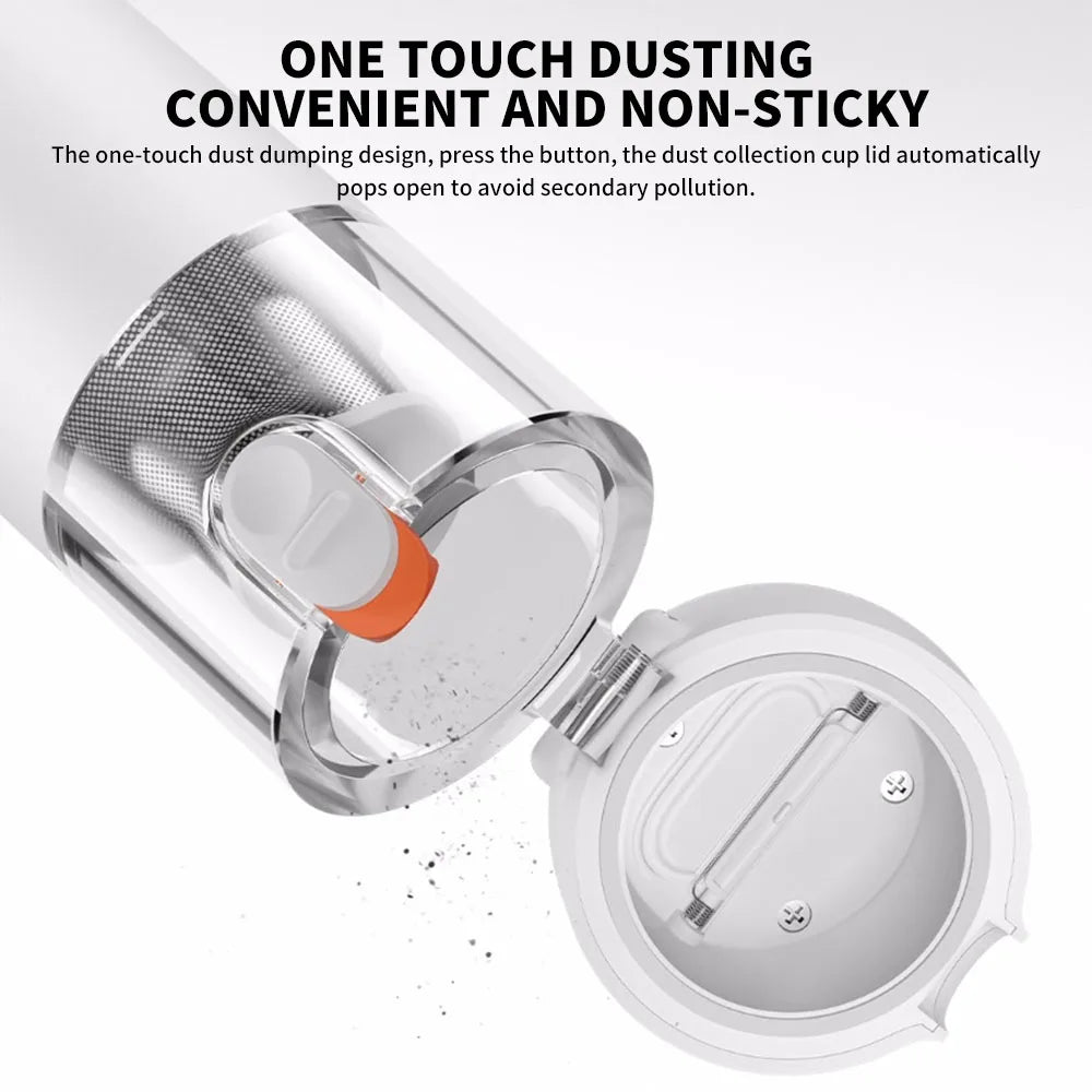 Original NEW MIJIA Portable Handheld Vacuum Cleaner For Home Car Mini Wireless Dust Catcher Collector 13000PA Cyclone Suction CN