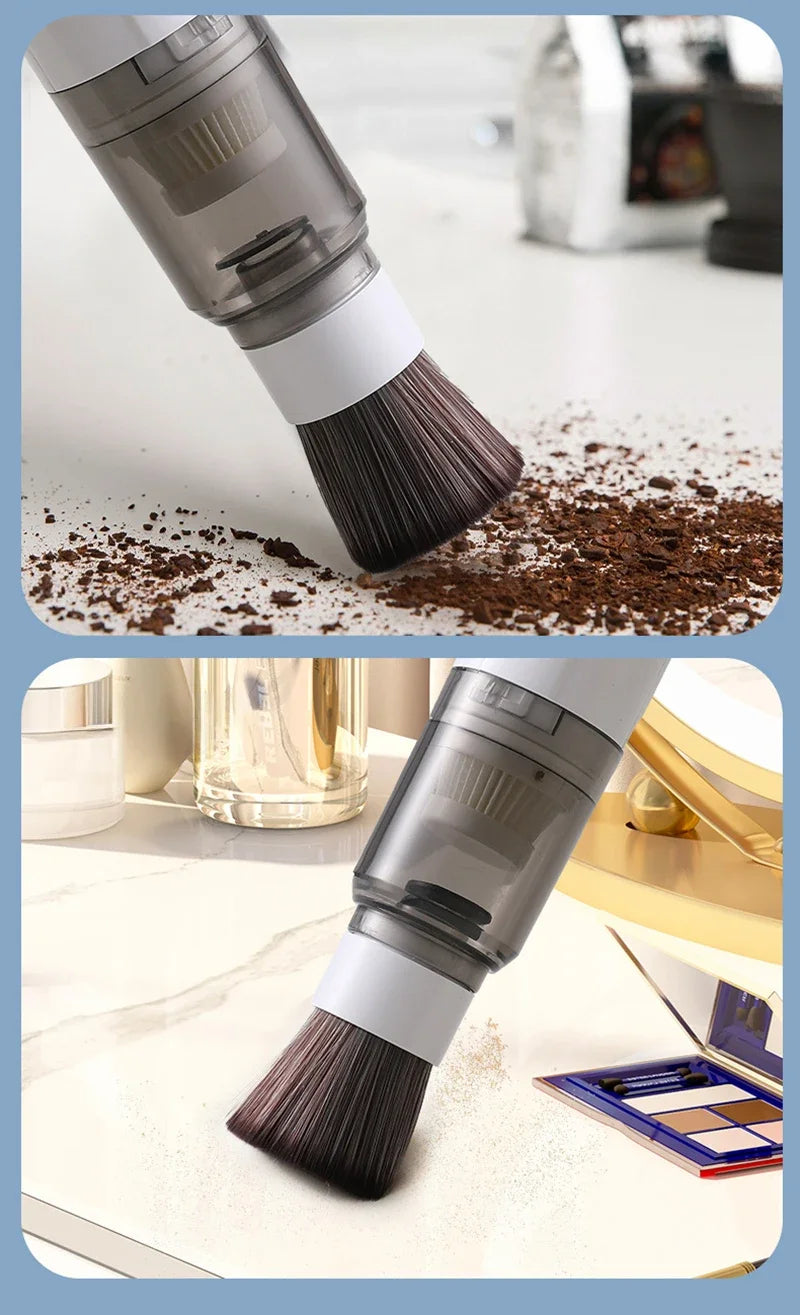 Portable Mini Handheld Vacuum Cleaner 3-in-1 Suction/Blow/Water Absorption Strong Suction for Car Coffee Powder Desktop Cleaning