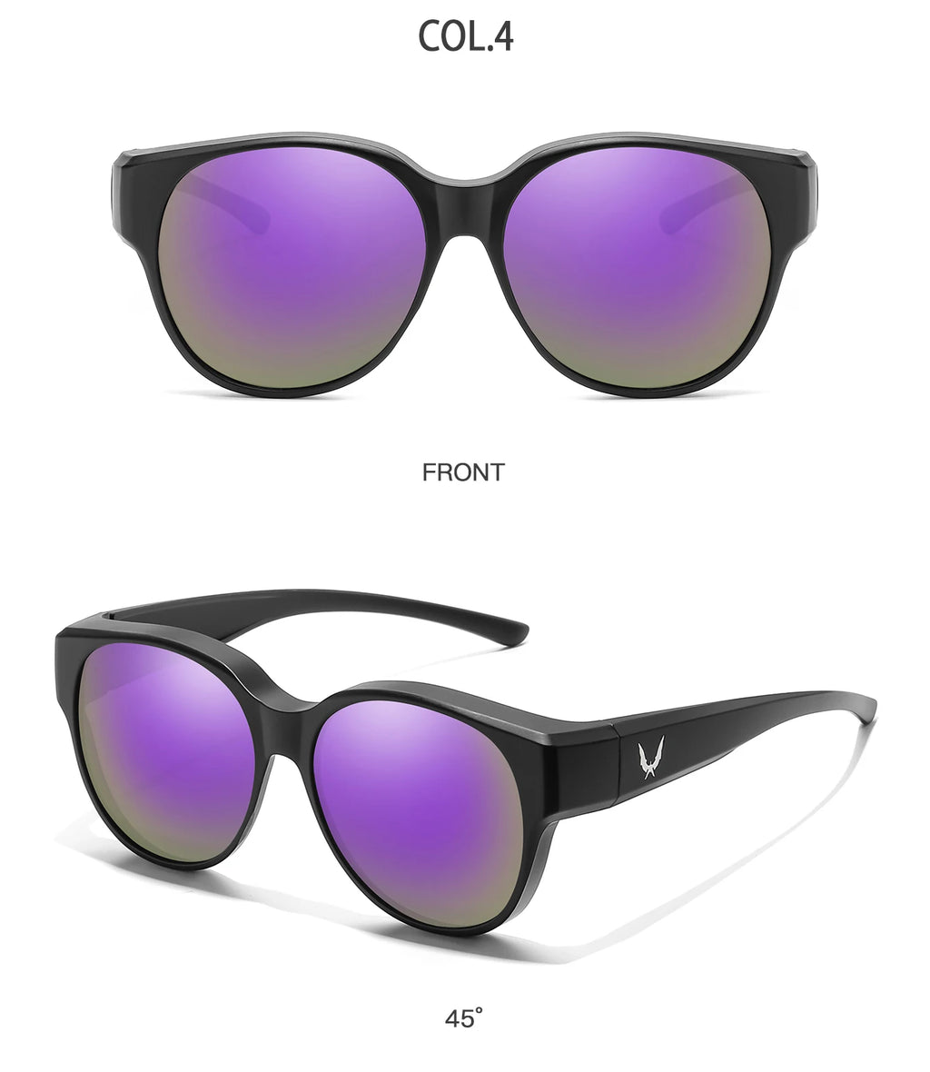 Men and Women's Fashion Round Over Sunglasses Daily Wear Cycling Shopping Fishing Running Glasses Unisex UV400 Eyewear