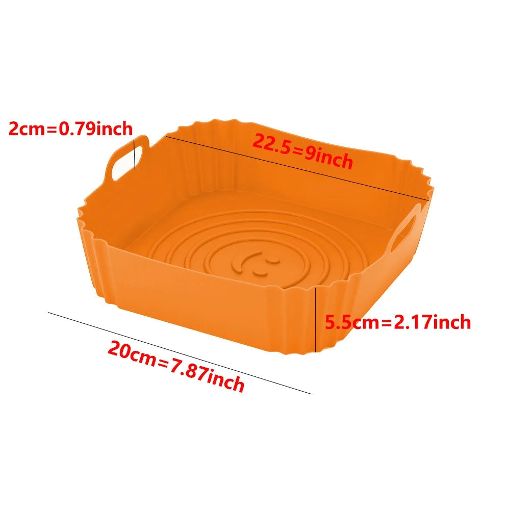 Plateau silicone réutilisable pour air fryer et four