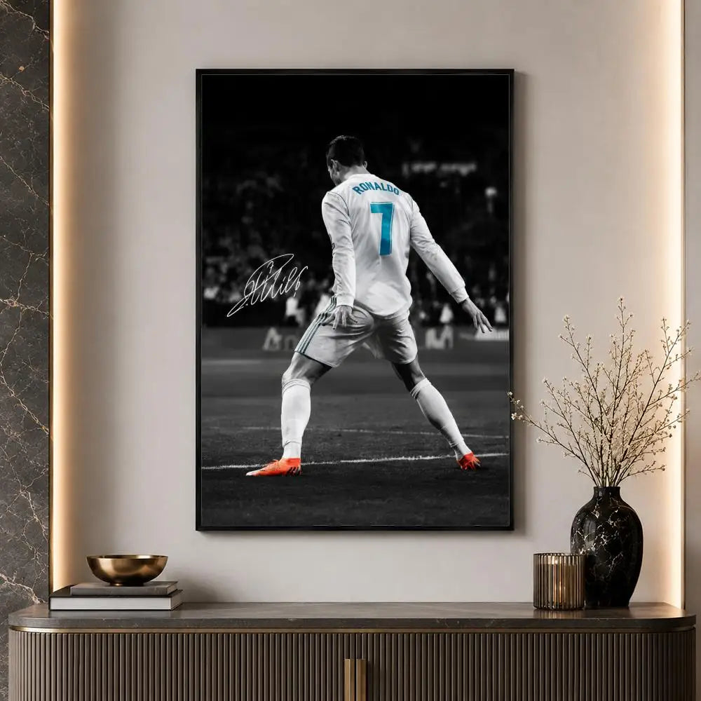 S-occer Sport Player Portrait Poster High-Definition Waterproof Eco-Friendly Non-fading For Kitchen Bathroom Wall Bedroom Decor