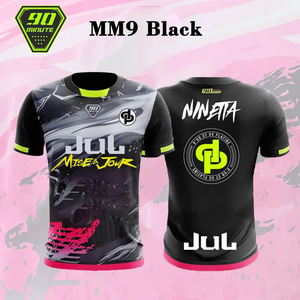 MM9 JUL 90 Minute Series 3D Sport Quick-dry Breathable Men Tshirt Football Jersey Team Training Racing Parent-child Short Sleeve