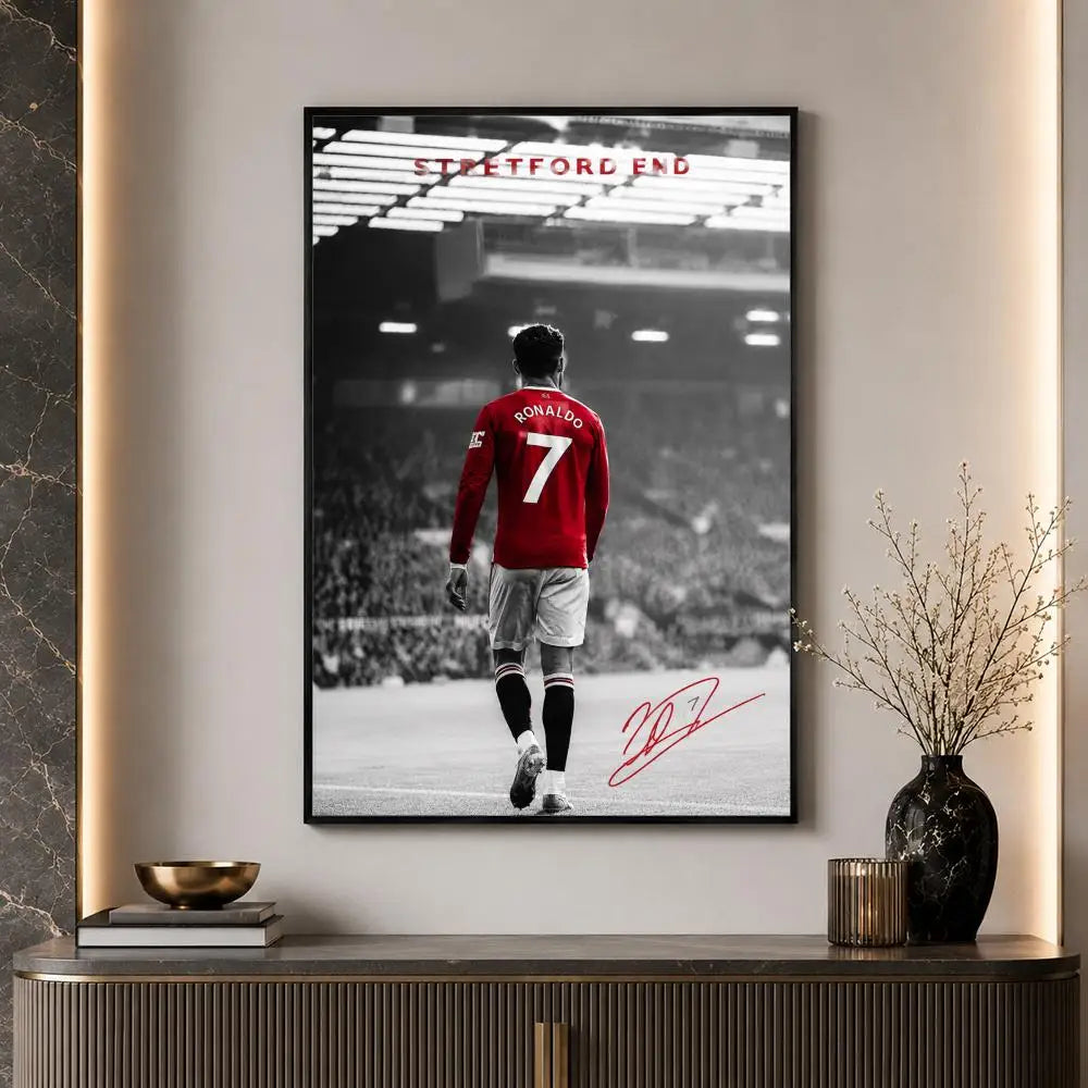 S-occer Sport Player Portrait Poster High-Definition Waterproof Eco-Friendly Non-fading For Kitchen Bathroom Wall Bedroom Decor