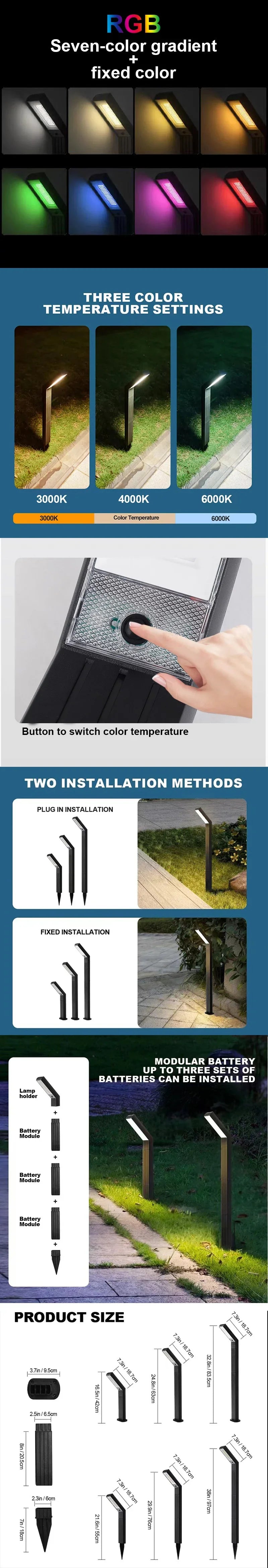 Solar Pathway Lights Outdoor Bright Solar Light IP65Waterproof Solar Powered Garden Lamp for Outside Walkway Patio Path Driveway