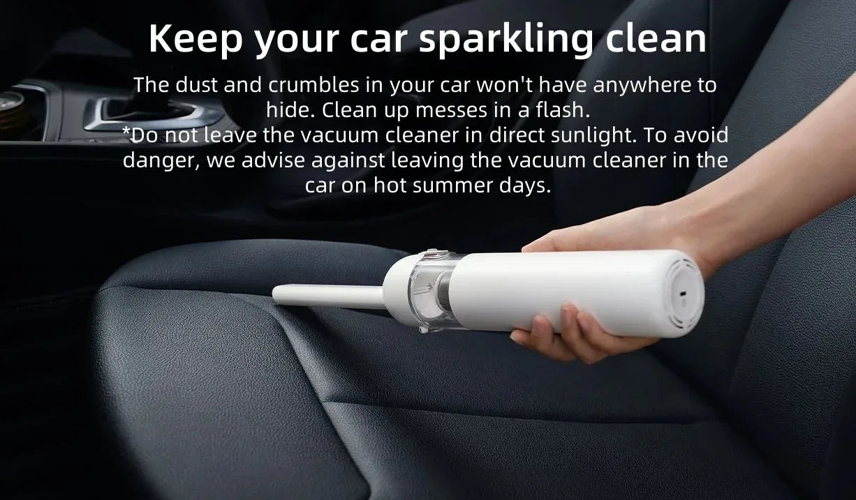 Original NEW MIJIA Portable Handheld Vacuum Cleaner For Home Car Mini Wireless Dust Catcher Collector 13000PA Cyclone Suction CN