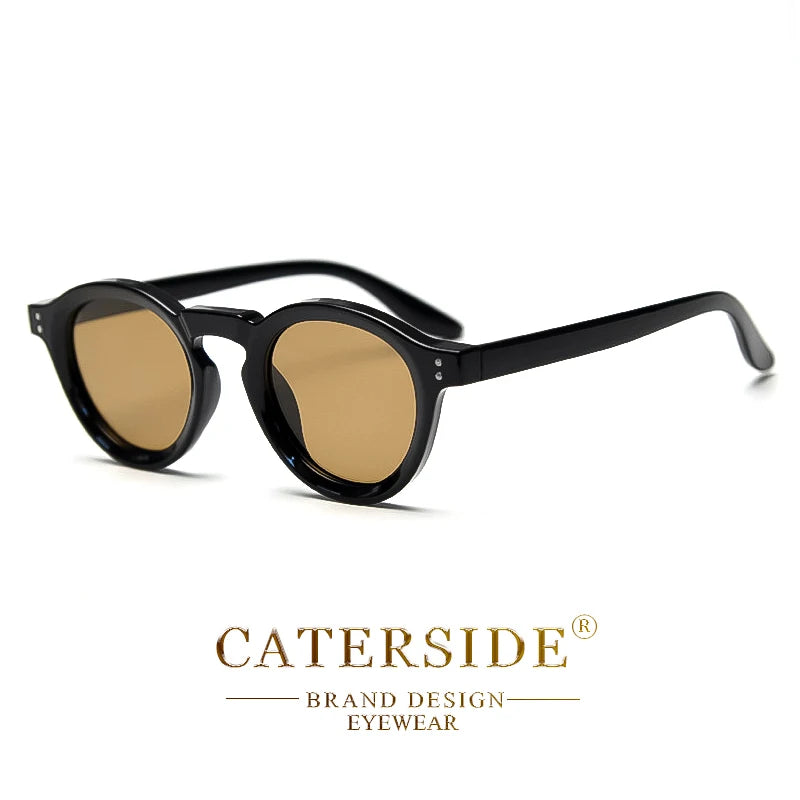 CATERSIDE Round Polarized Sunglasses Men Vintage TR90 Frame High-Quality Sun Glasses for Women Driving Fishing Eyewear UV400