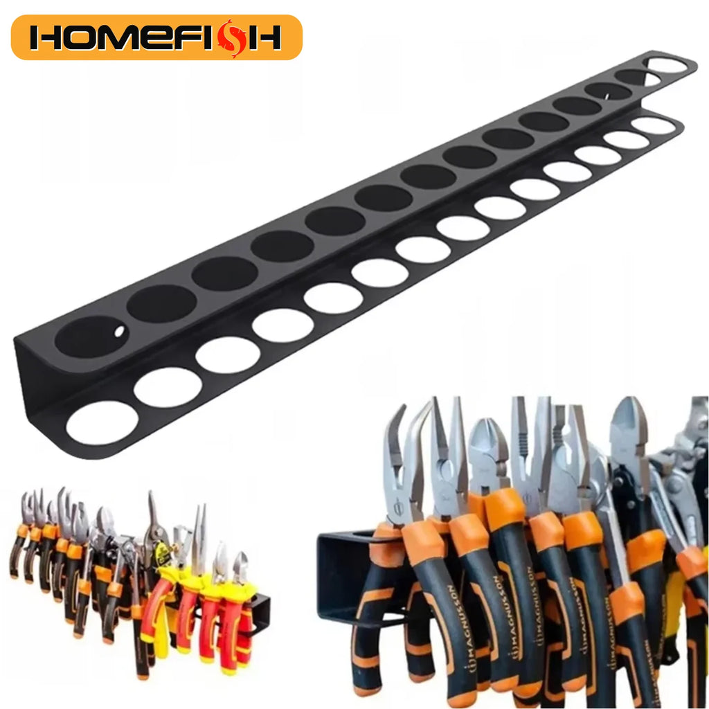 Wall Mount Pliers Holder Organizer, Heavy Duty Hand Tool Storage Rack for Hammer Wrench Screwdriver Garage Tool Organizer