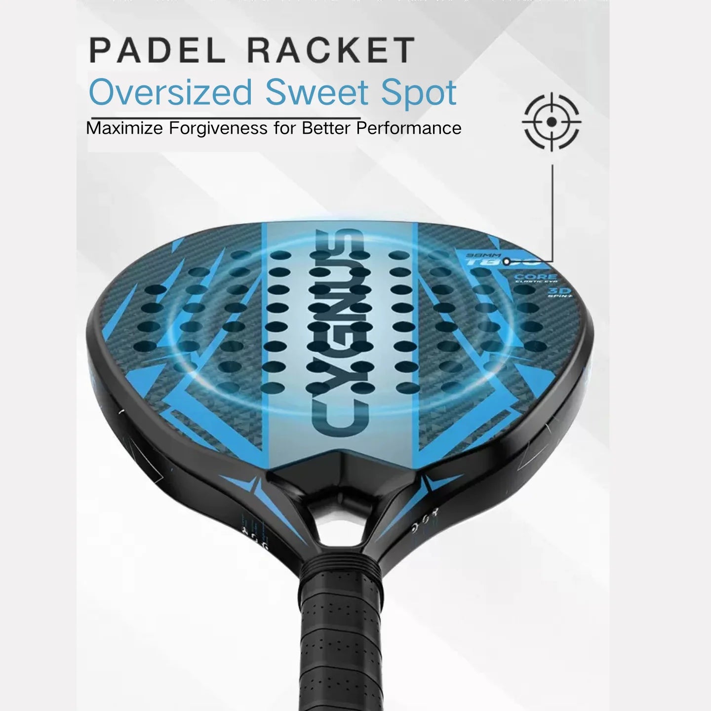 DUALE  FORCE II  3K T800 Padel Racket ,Combo Power and Control, Hybrid Padel for Intermediate and Advaced All-Court Players