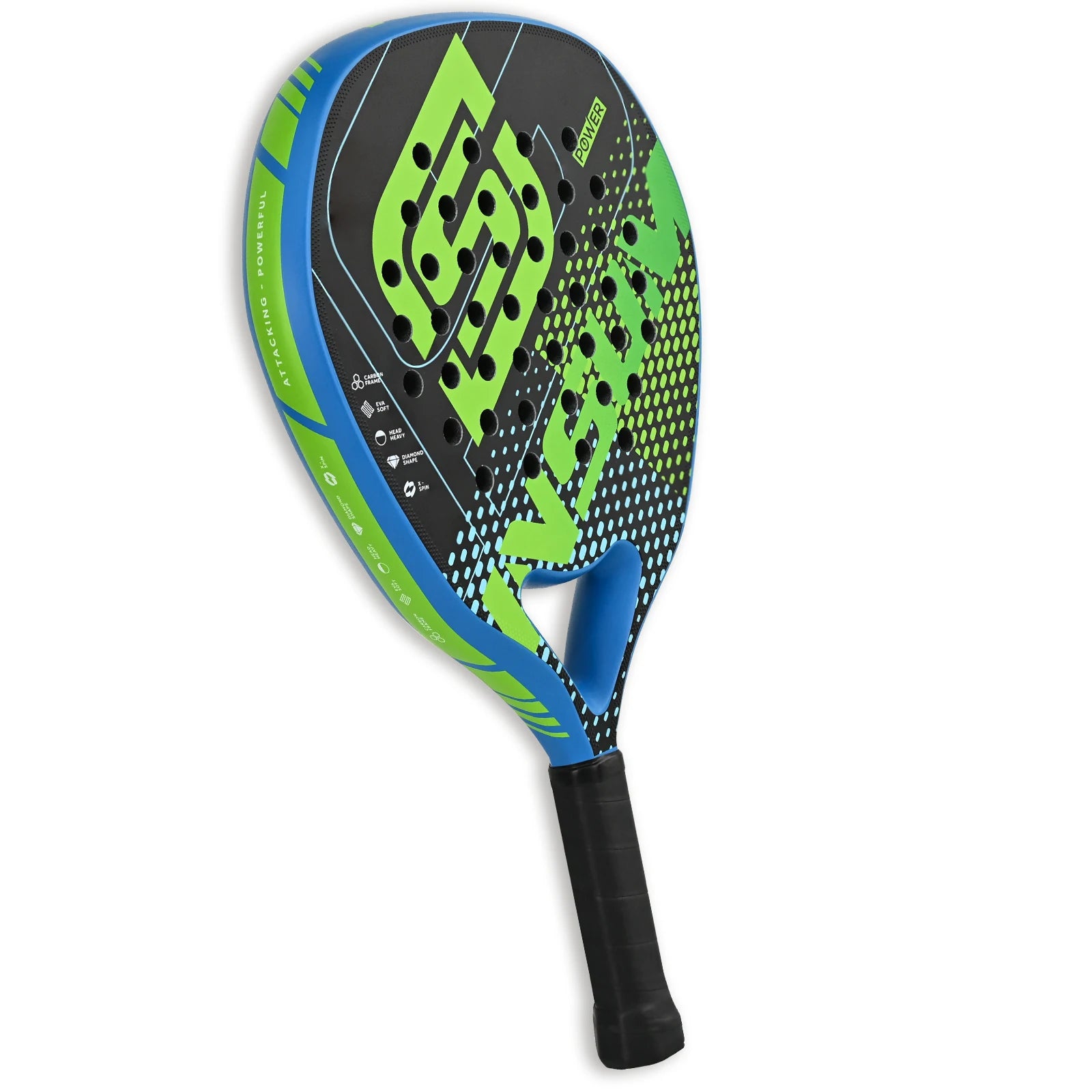 Padel Tennis Racket Carbon Fiber Diamond Shape EVA Core Power Control Padel Racquet for Advanced Players