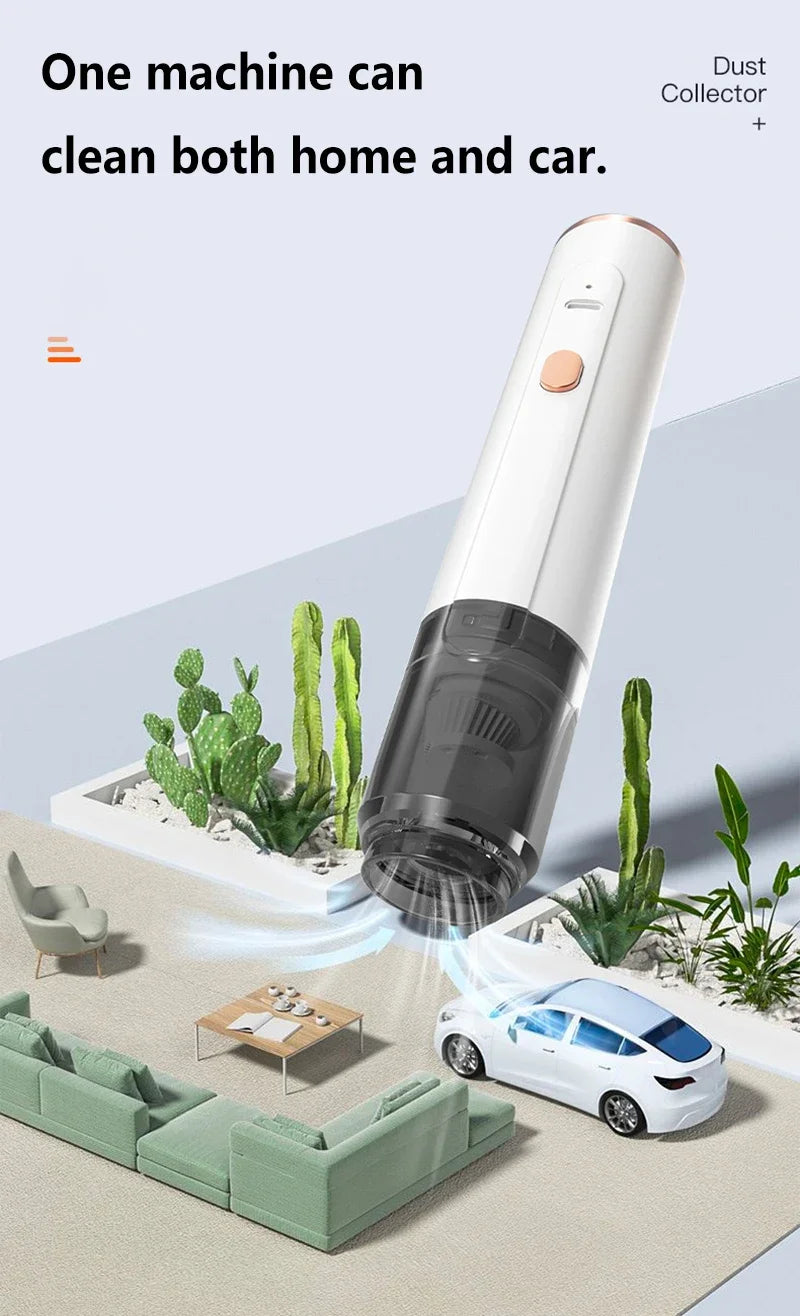 Portable Mini Handheld Vacuum Cleaner 3-in-1 Suction/Blow/Water Absorption Strong Suction for Car Coffee Powder Desktop Cleaning