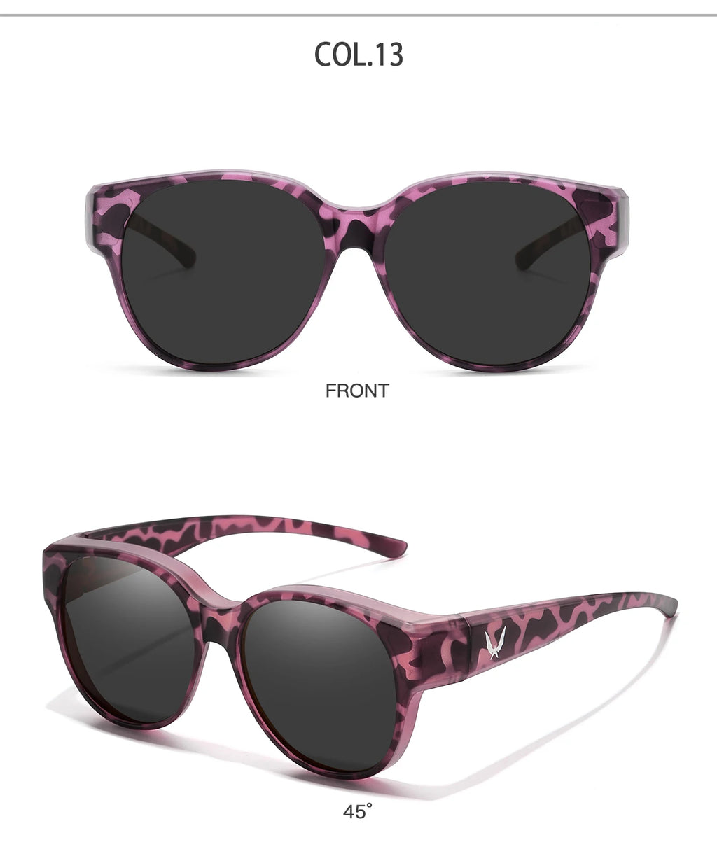Men and Women's Fashion Round Over Sunglasses Daily Wear Cycling Shopping Fishing Running Glasses Unisex UV400 Eyewear