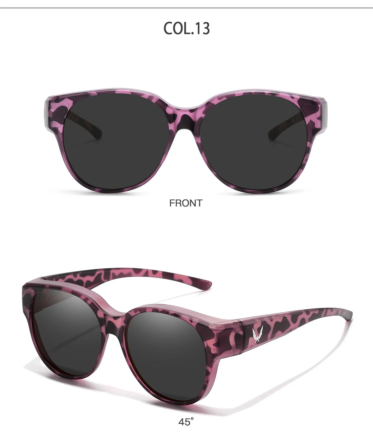 Men and Women's Fashion Round Over Sunglasses Daily Wear Cycling Shopping Fishing Running Glasses Unisex UV400 Eyewear