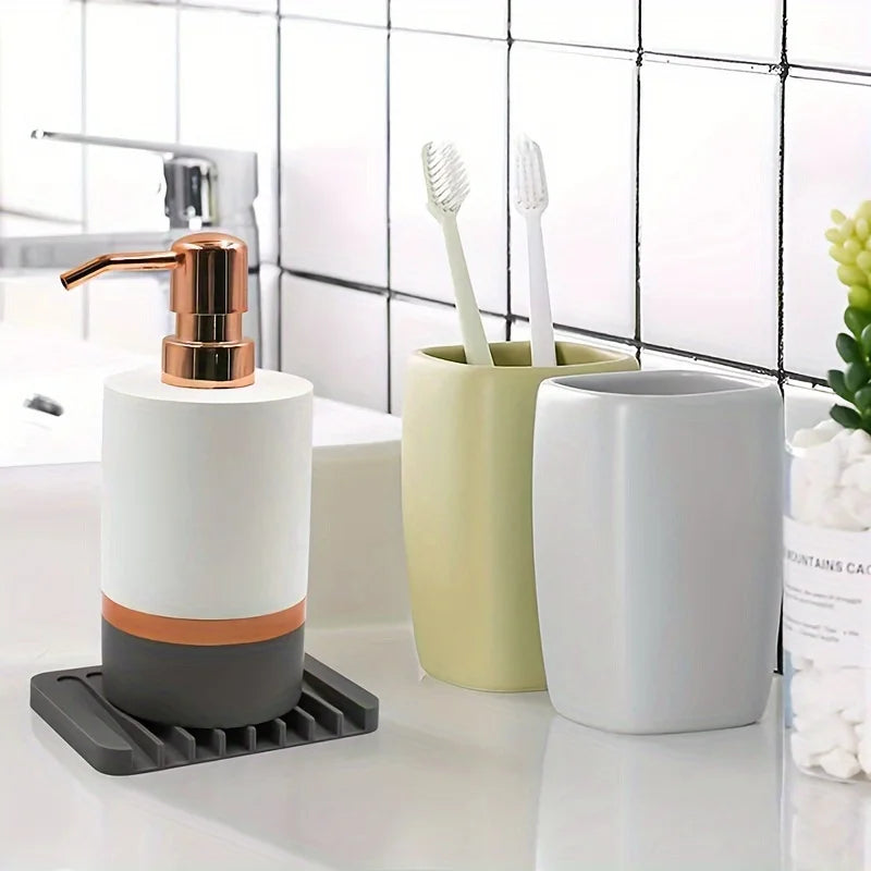 Porte-savon silicone antidérapant avec égouttoir