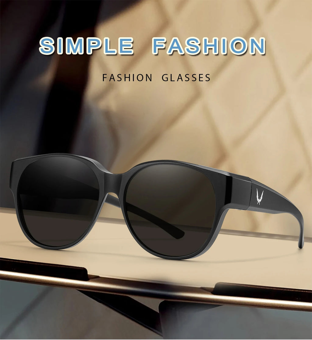 Men and Women's Fashion Round Over Sunglasses Daily Wear Cycling Shopping Fishing Running Glasses Unisex UV400 Eyewear
