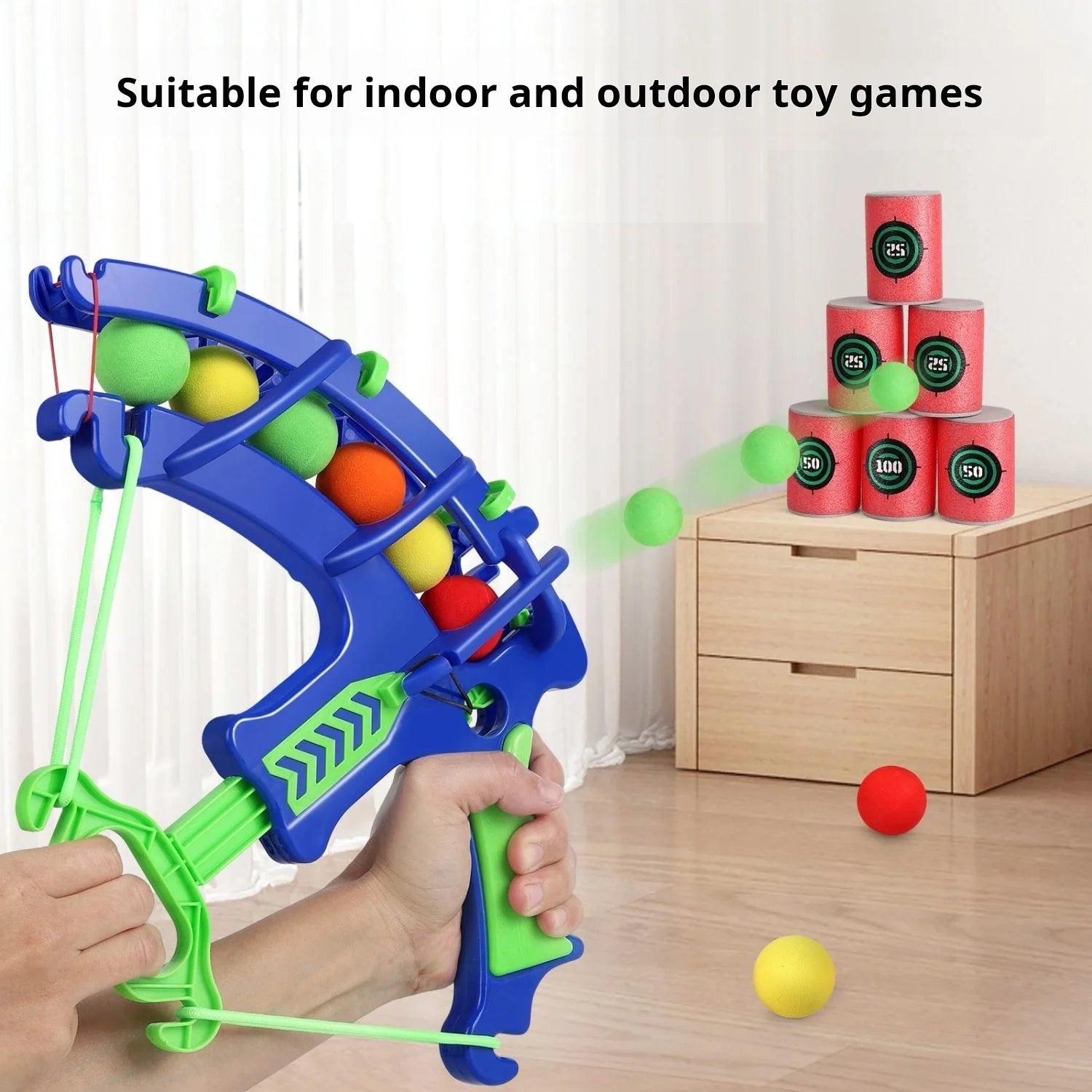 Montessori Throw Sport Slingshot Target Sticky Ball Dartboard Basketball Board Games Educational Outdoor Game Toy