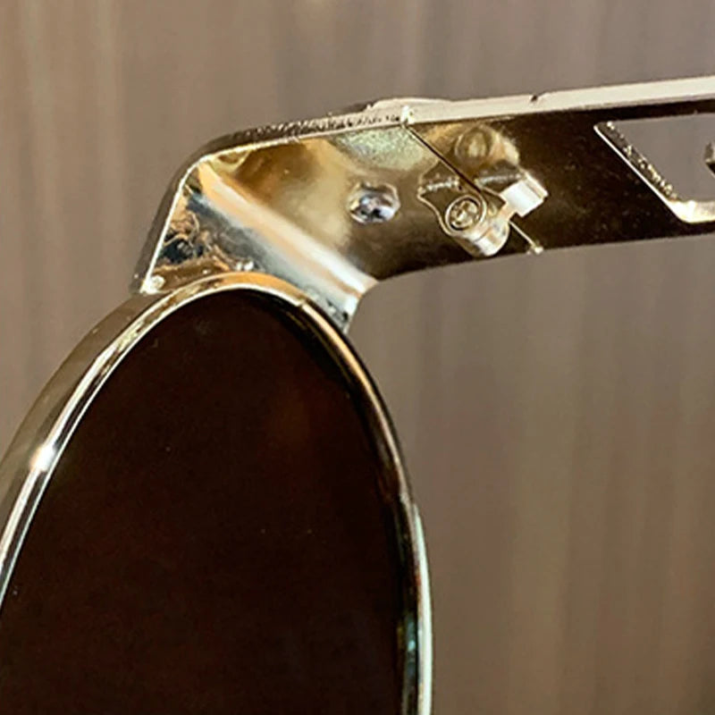 Vintage Style New Metal Oval Full-Frame Sunglasses Unisex Fashionable Photo-ready Eyewear