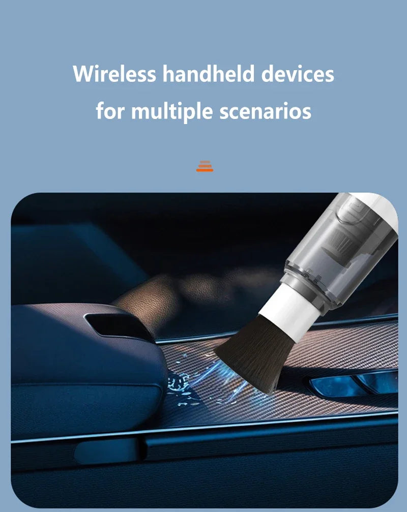 Portable Mini Handheld Vacuum Cleaner 3-in-1 Suction/Blow/Water Absorption Strong Suction for Car Coffee Powder Desktop Cleaning