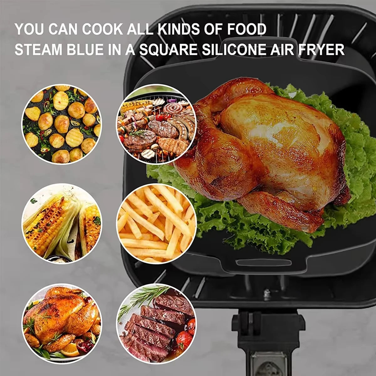 Moule silicone pour air fryer — lot de 2