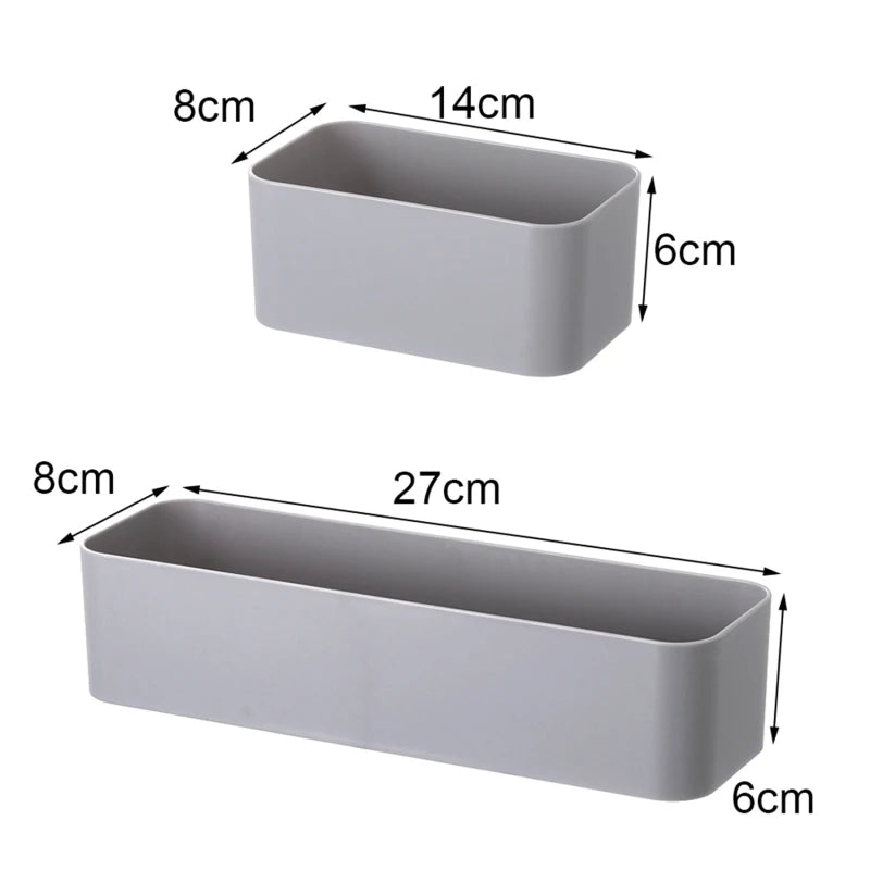 Wall Mounted Organizer Makeup Table Storage Box Shelf Adhesive Hanger kitchen Bathroom Storage Rack Drawer Organizer Container