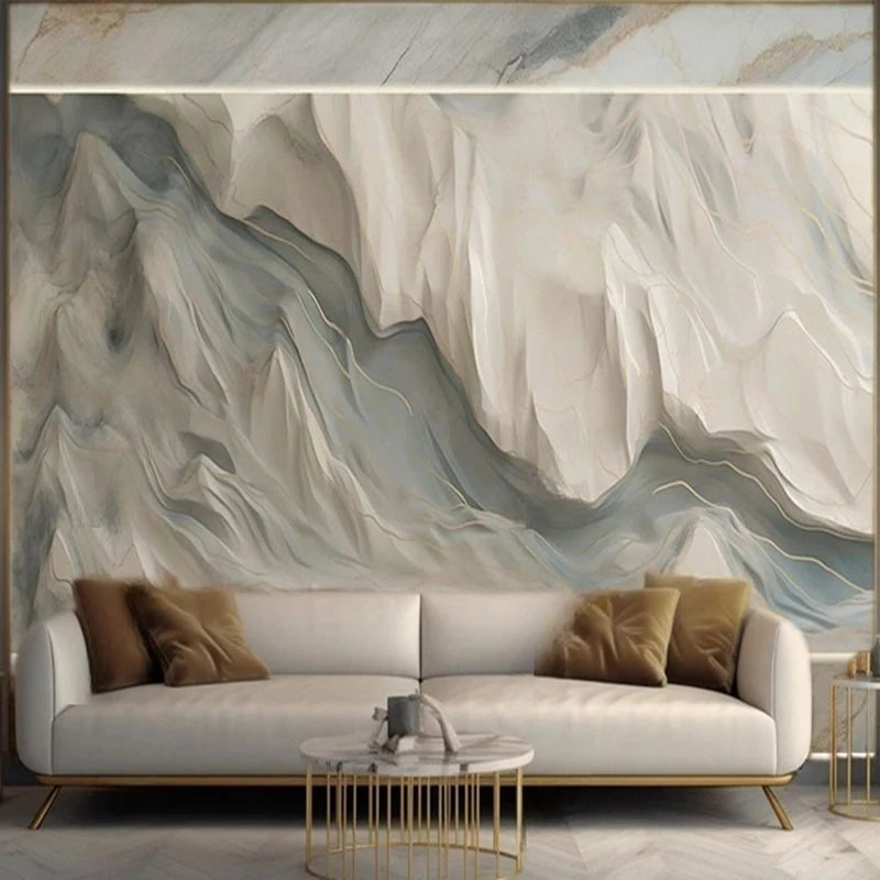 Custom Modern Abstract Line Art 3D Geometric Mural Wallpaper Wall Coverings for Living Room TV Sofa Feature Wall Interior Decor
