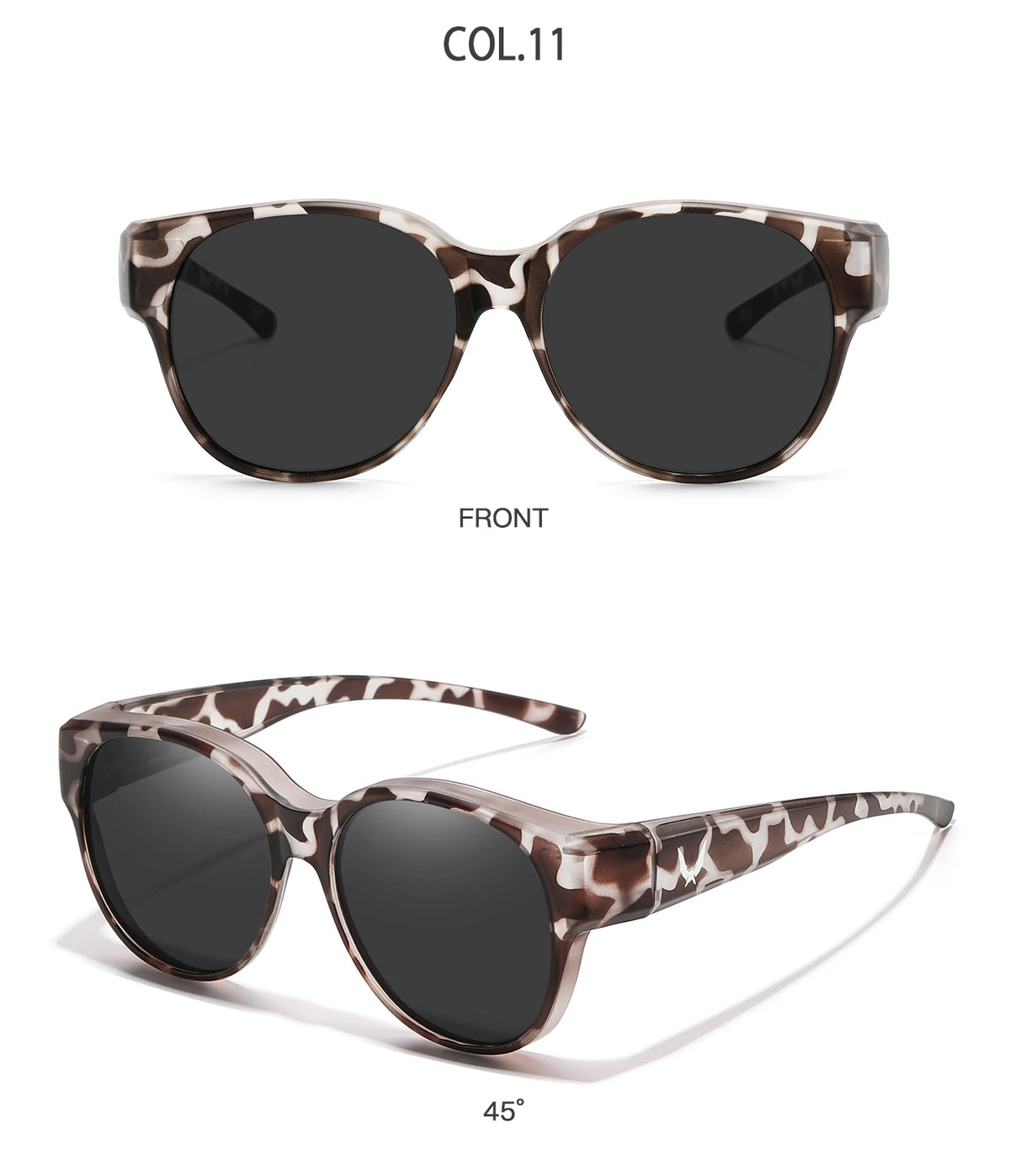 Men and Women's Fashion Round Over Sunglasses Daily Wear Cycling Shopping Fishing Running Glasses Unisex UV400 Eyewear